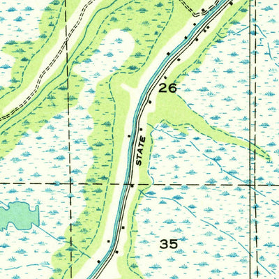 United States Geological Survey Lake Theriot, LA (1935, 31680-Scale) digital map