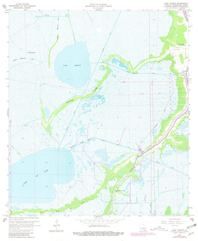 United States Geological Survey Lake Theriot, LA (1964, 24000-Scale) digital map