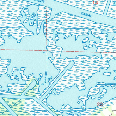 United States Geological Survey Lake Theriot, LA (1994, 24000-Scale) digital map