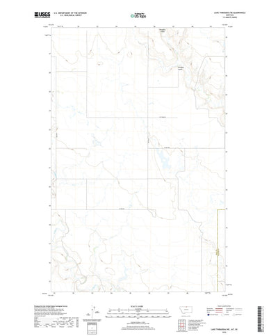 United States Geological Survey Lake Thibadeau NE, MT (2020, 24000-Scale) digital map