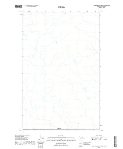 United States Geological Survey Lake Thibadeau NE OE N, MT (2020, 24000-Scale) digital map