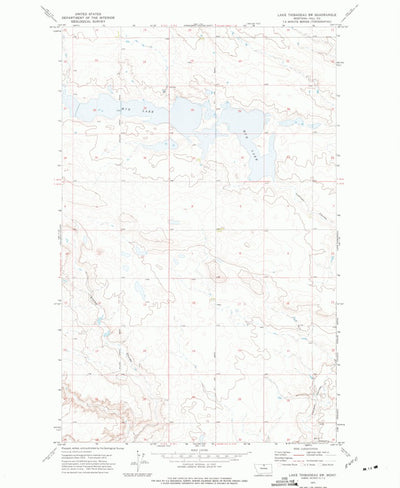 United States Geological Survey Lake Thibadeau SW, MT (1972, 24000-Scale) digital map