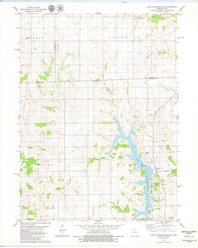 United States Geological Survey Lake Thunderhead, MO-IA (1979, 24000-Scale) digital map