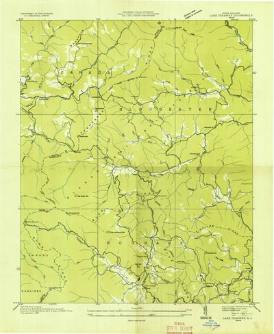 United States Geological Survey Lake Toxaway, NC (1935, 24000-Scale) digital map