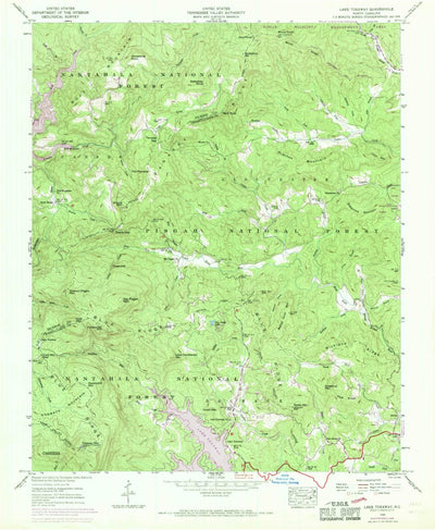 United States Geological Survey Lake Toxaway, NC (1946, 24000-Scale) digital map