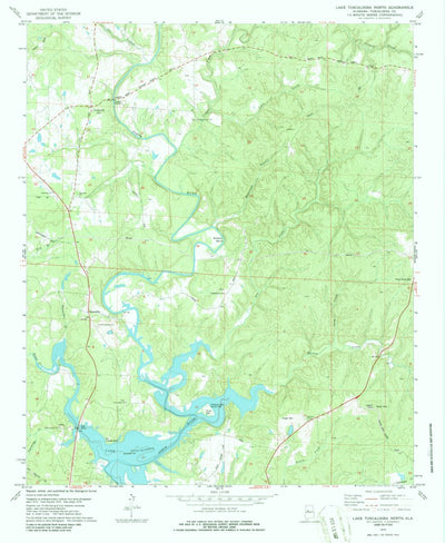 United States Geological Survey Lake Tuscaloosa North, AL (1978, 24000-Scale) digital map