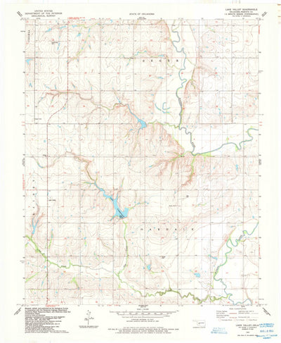 United States Geological Survey Lake Valley, OK (1984, 24000-Scale) digital map