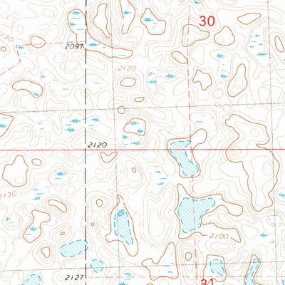 United States Geological Survey Lake Vernon, ND (1980, 24000-Scale) digital map