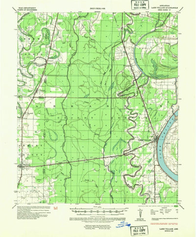 United States Geological Survey Lake Village, AR (1936, 62500-Scale) digital map