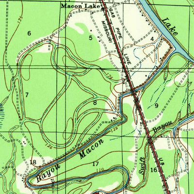 United States Geological Survey Lake Village, AR (1936, 62500-Scale) digital map