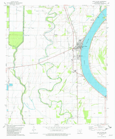 United States Geological Survey Lake Village, AR (1981, 24000-Scale) digital map