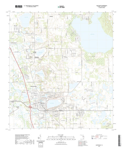 United States Geological Survey Lake Wales, FL (2021, 24000-Scale) digital map