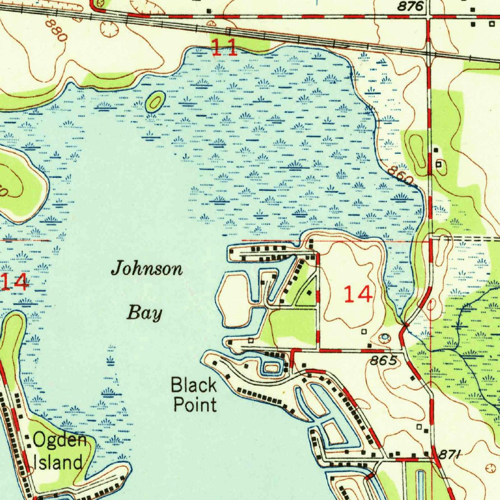 Lake Wawasee, IN (1951, 24000-Scale) Map by United States Geological ...