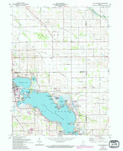 United States Geological Survey Lake Wawasee, IN (1961, 24000-Scale) digital map