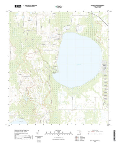United States Geological Survey Lake Weohyakapka, FL (2021, 24000-Scale) digital map