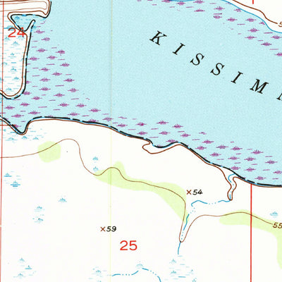 United States Geological Survey Lake Weohyakapka SE, FL (1952, 24000-Scale) digital map