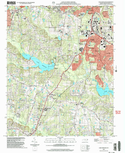 United States Geological Survey Lake Wheeler, NC (2002, 24000-Scale) digital map