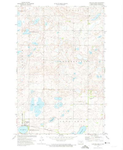United States Geological Survey Lake Williams, ND (1972, 24000-Scale) digital map