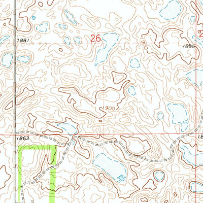 United States Geological Survey Lake Williams, ND (1972, 24000-Scale) digital map