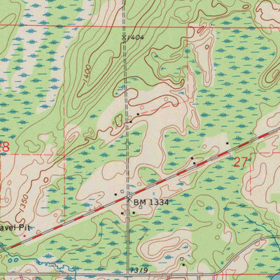 United States Geological Survey Lake Winter, WI (1971, 24000-Scale) digital map