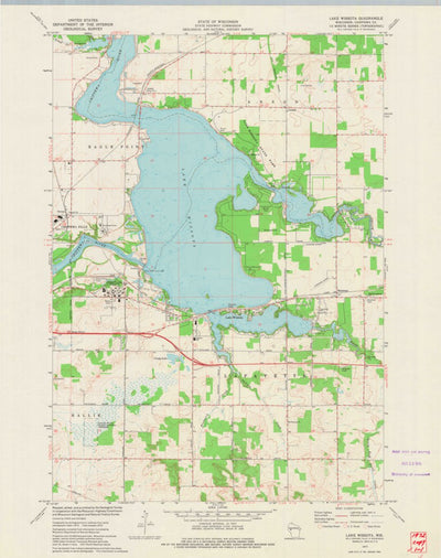 United States Geological Survey Lake Wissota, WI (1972, 24000-Scale) digital map