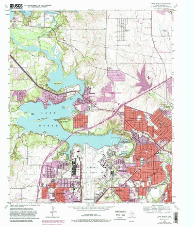 United States Geological Survey Lake Worth, TX (1955, 24000-Scale) digital map