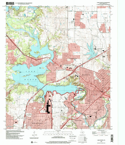 United States Geological Survey Lake Worth, TX (1995, 24000-Scale) digital map