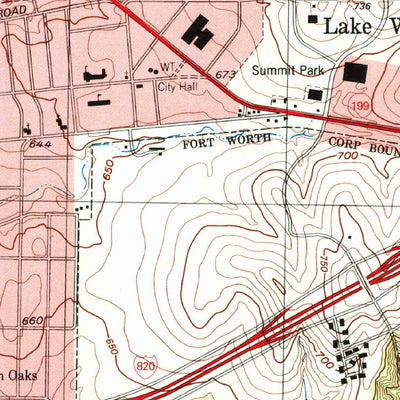 United States Geological Survey Lake Worth, TX (1995, 24000-Scale) digital map