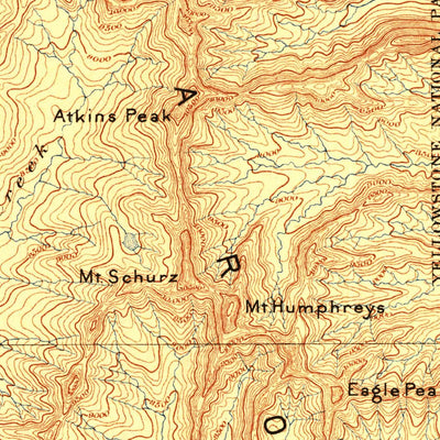 United States Geological Survey Lake, WY (1911, 125000-Scale) digital map
