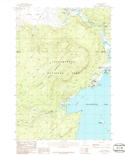 United States Geological Survey Lake, WY (1986, 24000-Scale) digital map
