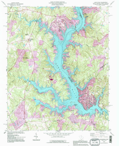United States Geological Survey Lake Wylie, SC-NC (1993, 24000-Scale) digital map