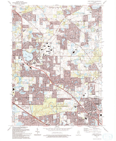 United States Geological Survey Lake Zurich, IL (1993, 24000-Scale) digital map