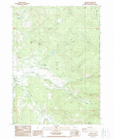United States Geological Survey Lakecreek, OR (1988, 24000-Scale) digital map