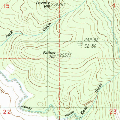 United States Geological Survey Lakecreek, OR (1988, 24000-Scale) digital map