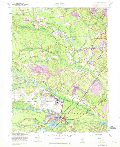 United States Geological Survey Lakehurst, NJ (1957, 24000-Scale) digital map
