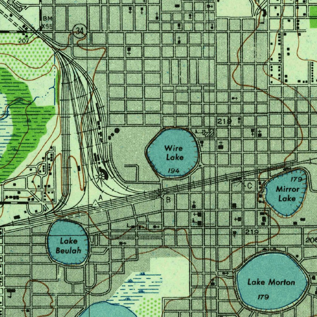 Lakeland, FL (1944, 31680-Scale) Map by United States Geological Survey ...