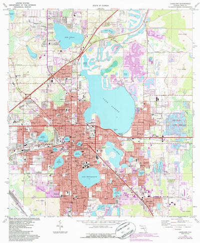 United States Geological Survey Lakeland, FL (1975, 24000-Scale) digital map