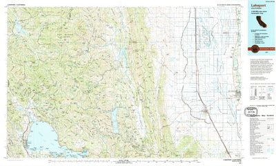 United States Geological Survey Lakeport, CA (1994, 100000-Scale) digital map