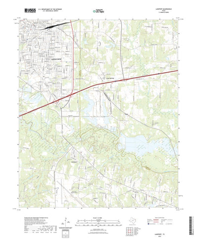 United States Geological Survey Lakeport, TX (2022, 24000-Scale) digital map
