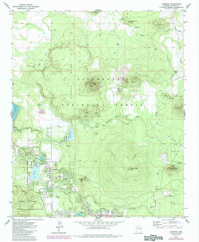 United States Geological Survey Lakeside, AZ (1976, 24000-Scale) digital map