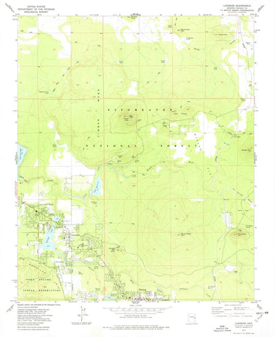 United States Geological Survey Lakeside, AZ (1977, 24000-Scale) digital map
