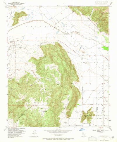 United States Geological Survey Lakeview, CA (1953, 24000-Scale) digital map