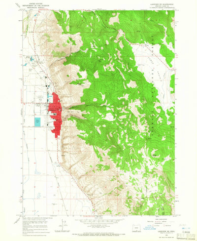 United States Geological Survey Lakeview, OR (1964, 24000-Scale) digital map
