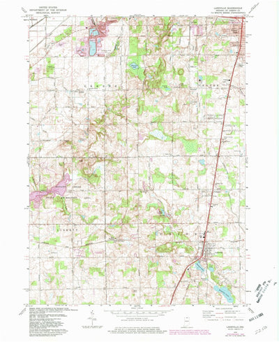United States Geological Survey Lakeville, IN (1974, 24000-Scale) digital map