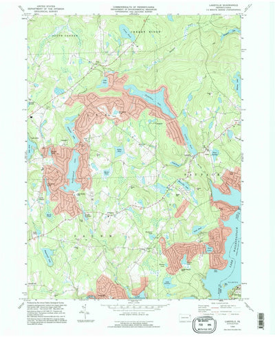 United States Geological Survey Lakeville, PA (1994, 24000-Scale) digital map