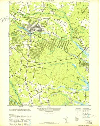 United States Geological Survey Lakewood, NJ (1947, 24000-Scale) digital map