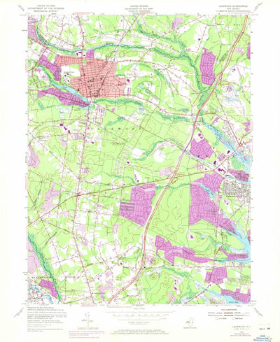 United States Geological Survey Lakewood, NJ (1954, 24000-Scale) digital map
