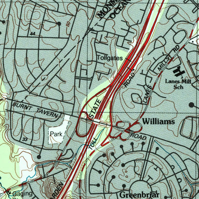 United States Geological Survey Lakewood, NJ (1995, 24000-Scale) digital map
