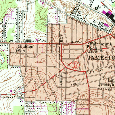 United States Geological Survey Lakewood, NY (1954, 24000-Scale) digital map