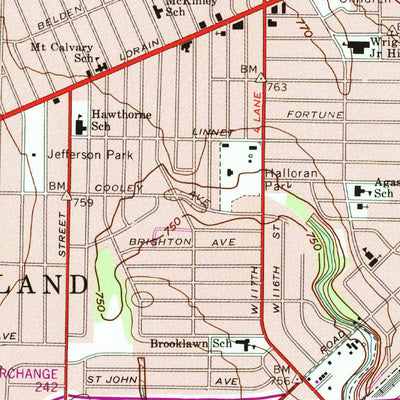 United States Geological Survey Lakewood, OH (1963, 24000-Scale) digital map